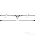 Geberit Cleanline 50 vágható zuhanyfolyóka (30-130 cm) alaptest nélkül,fényezett/szálcsiszolt feketekróm 154.447.QC.1