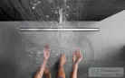 Geberit Cleanline 20 vágható zuhanyfolyóka (30-90 cm) alaptest nélkül,fekete/szálcsiszolt rozsdamentes acél 154.450.00.1