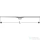 Geberit Cleanline 20 vágható zuhanyfolyóka (30-160 cm) alaptest nélkül,fekete/szálcsiszolt rozsdamentes acél 154.453.00.1