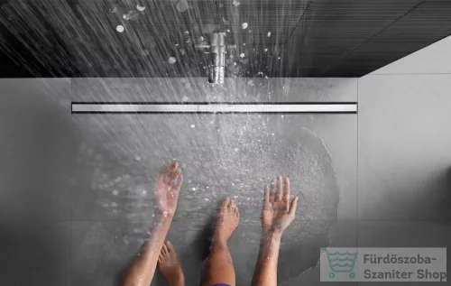 Geberit Cleanline 20 vágható zuhanyfolyóka (30-160 cm) alaptest nélkül,fekete/szálcsiszolt rozsdamentes acél 154.453.00.1