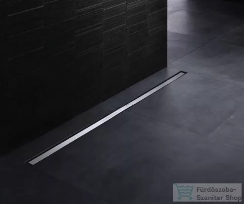 Geberit Cleanline 20 vágható zuhanyfolyóka (30-160 cm) alaptest nélkül,fekete/szálcsiszolt rozsdamentes acél 154.453.00.1