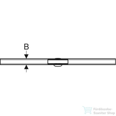 Geberit Cleanline 60 vágható zuhanyfolyóka (30-90 cm) alaptest nélkül,szálcsiszolt rozsdamentes acél 154.458.00.1