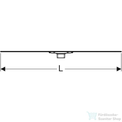 Geberit Cleanline 60 vágható zuhanyfolyóka (30-90 cm) alaptest nélkül,szálcsiszolt rozsdamentes acél 154.458.00.1