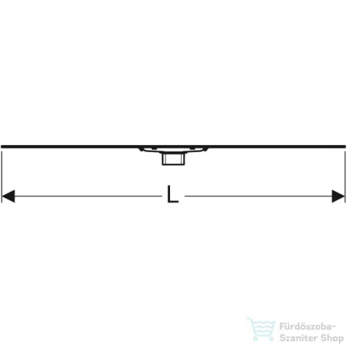 Geberit Cleanline 60 vágható zuhanyfolyóka (30-90 cm) alaptest nélkül,szálcsiszolt rozsdamentes acél 154.458.00.1