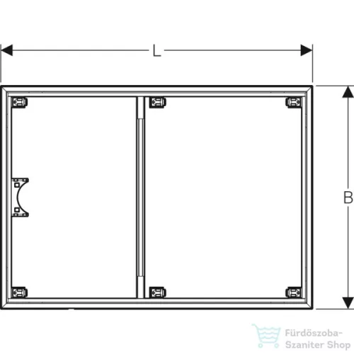 Geberit 120x80 cm-es szerelőkeret Setaplano zuhanytálcához,hat lábhoz (100 cm felett) 154.464.00.1