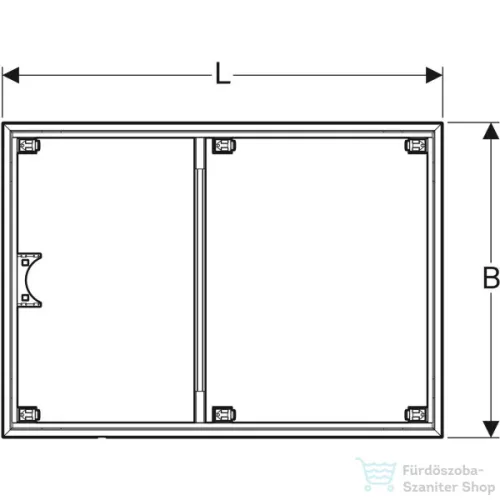 Geberit 120x120 cm-es szerelőkeret Setaplano zuhanytálcához,8 lábhoz (100 cm felett) 154.490.00.1