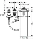 Hansgrohe Axor 3-lyukú Thermostat Wara alaptest 15487180