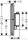 Hansgrohe ShowerSelect Comfort S termosztát falsík alatti szereléshez,matt fehér 15553700