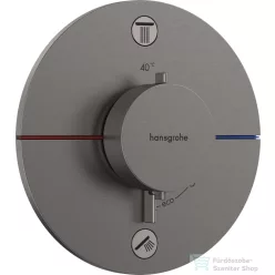   Hansgrohe ShowerSelect Comfort S 2 funkciós termosztát falsík alatti szereléshez,szálcsiszolt fekete króm 15554340