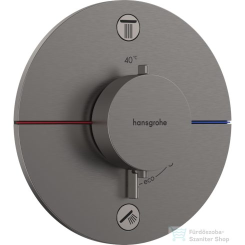 Hansgrohe ShowerSelect Comfort S 2 funkciós termosztát falsík alatti szereléshez,szálcsiszolt fekete króm 15554340