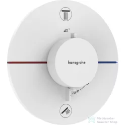   Hansgrohe ShowerSelect Comfort S 2 funkciós termosztát falsík alatti szereléshez,matt fehér 15554700