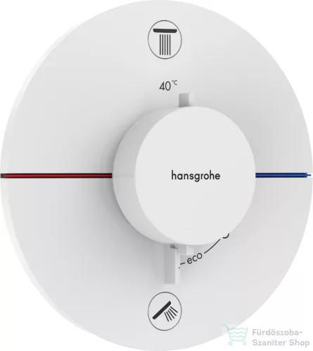 Hansgrohe ShowerSelect Comfort S 2 funkciós termosztát falsík alatti szereléshez,matt fehér 15554700