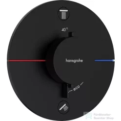   Hansgrohe ShowerSelect Comfort S 2 funkciós termosztát falsík alatti szereléshez,biztonsági kombinációval,matt fekete 15556670