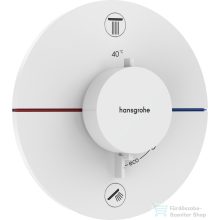   Hansgrohe ShowerSelect Comfort S 2 funkciós termosztát falsík alatti szereléshez,biztonsági kombinációval,matt fehér 15556700