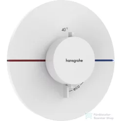   Hansgrohe ShowerSelect Comfort S 1 funkciós termosztát mennyiségszabályozóval,falsík alatti szereléshez,matt fehér 15559700