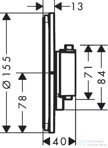 Hansgrohe ShowerSelect Comfort S 1+1 funkciós termosztát mennyiségszabályozóval,falsík alatti szereléshez,matt fekete 15562670