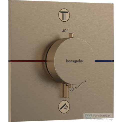 Hansgrohe ShowerSelect Comfort E termosztát 2 funkciós falsík alatti szereléshez,szálcsiszolt bronz 15572140