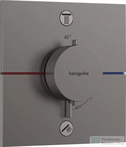 Hansgrohe ShowerSelect Comfort E termosztát 2 funkciós falsík alatti szereléshez,szálcsiszolt fekete króm 15572340