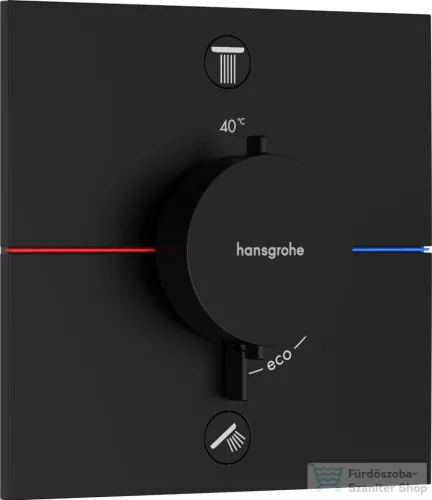 Hansgrohe ShowerSelect Comfort E termosztát 2 funkciós falsík alatti szereléshez,matt fekete 15572670