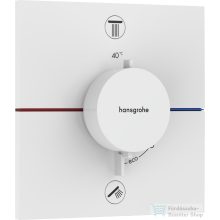   Hansgrohe ShowerSelect Comfort E termosztát 2 funkciós falsík alatti szereléshez,matt fehér 15572700