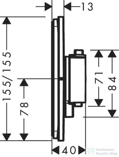 Hansgrohe ShowerSelect Comfort E 1+1 funkciós termosztát mennyiségszabályozóval,falsík alatti szereléshez,króm 15575000