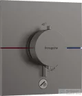 Hansgrohe ShowerSelect Comfort E 1+1 funkciós termosztát mennyiségszabályozóval,falsík alatti szereléshez,szálcsiszolt fekete króm 15575340