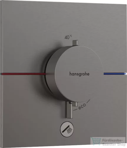 Hansgrohe ShowerSelect Comfort E 1+1 funkciós termosztát mennyiségszabályozóval,falsík alatti szereléshez,szálcsiszolt fekete króm 15575340