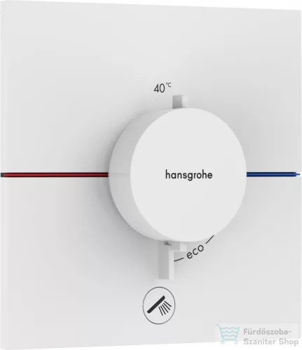 Hansgrohe ShowerSelect Comfort E 1+1 funkciós termosztát mennyiségszabályozóval,falsík alatti szereléshez,matt fehér 15575700