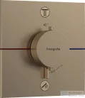 Hansgrohe ShowerSelect Comfort E termosztát 2 funkciós falsík alatti szereléshez,biztonsági kombinációval,szálcsiszolt bronz 15578140