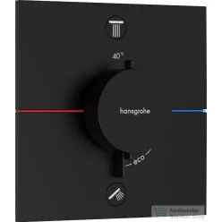   Hansgrohe ShowerSelect Comfort E termosztát 2 funkciós falsík alatti szereléshez,biztonsági kombinációval,matt fekete 15578670