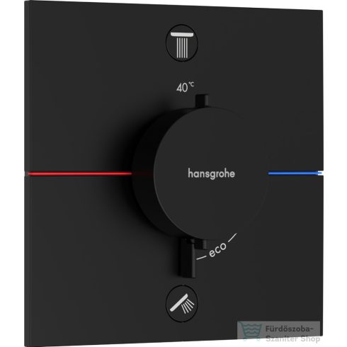 Hansgrohe ShowerSelect Comfort E termosztát 2 funkciós falsík alatti szereléshez,biztonsági kombinációval,matt fekete 15578670