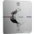 Hansgrohe ShowerSelect Comfort Q termosztát 2 funkciós falsík alatti szereléshez,króm 15583000