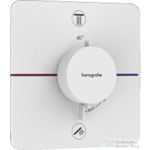   Hansgrohe ShowerSelect Comfort Q termosztát 2 funkciós falsík alatti szereléshez,matt fehér 15583700