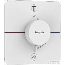   Hansgrohe ShowerSelect Comfort Q termosztát 2 funkciós falsík alatti szereléshez,matt fehér 15583700