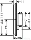 Hansgrohe ShowerSelect Comfort Q termosztát 2 funkciós falsík alatti szereléshez,matt fehér 15583700