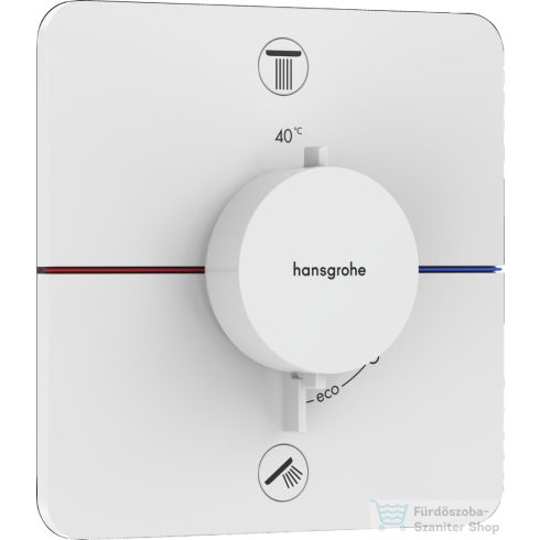 Hansgrohe ShowerSelect Comfort Q termosztát 2 funkciós falsík alatti szereléshez,biztonsági kombinációval,matt fehér 15586700