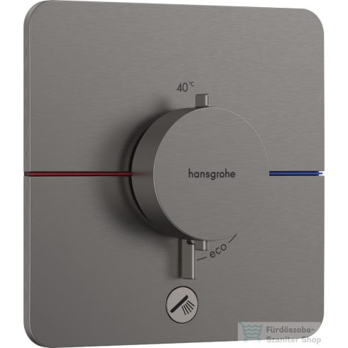 Hansgrohe ShowerSelect Comfort Q termosztát 1+1 funkciós falsík alatti szereléshez,szálcsiszolt fekete króm 15589340