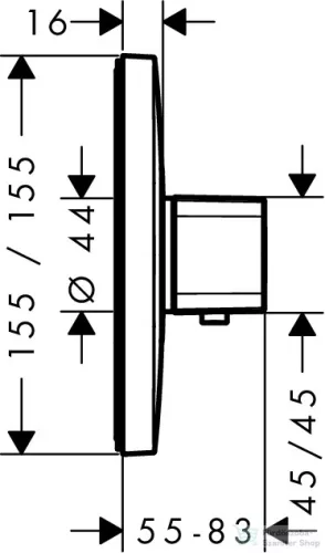 Hansgrohe HG Ecostat E falsík alatti termosztátos csaptelep 15705000
