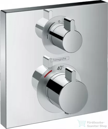 Hansgrohe Ecostat Square Termosztát falsík alatti szereléshez, 2 fogyasztóhoz, króm 15714000