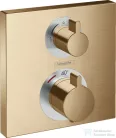 Hansgrohe Ecostat Square Termosztát falsík alatti szereléshez, 2 fogyasztóhoz, szálcsiszolt bronz, 15714140