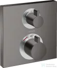 Hansgrohe Ecostat Square Termosztát falsík alatti szereléshez, 2 fogyasztóhoz, szálcsiszolt fekete/króm, 15714340
