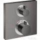 Hansgrohe Ecostat Square Termosztát falsík alatti szereléshez, 2 fogyasztóhoz, szálcsiszolt fekete/króm, 15714340