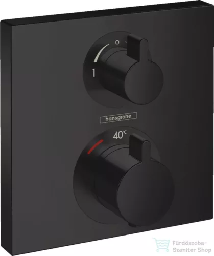 Hansgrohe Ecostat Square Termosztát falsík alatti szereléshez, 2 fogyasztóhoz, matt fekete, 15714670