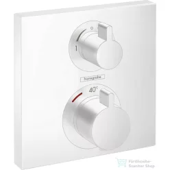   Hansgrohe Ecostat Square Termosztát falsík alatti szereléshez, 2 fogyasztóhoz, matt fehér, 15714700