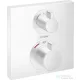 Hansgrohe Ecostat Square Termosztát falsík alatti szereléshez, 2 fogyasztóhoz, matt fehér, 15714700