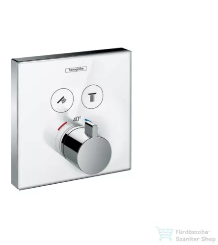 Hansgrohe ShowerSelect glass falsík alatti termosztátos csaptelep 2 fogyasztóhoz 15738400