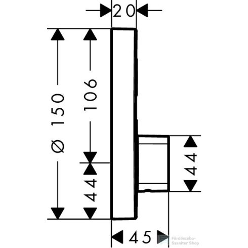 Hansgrohe HG ShowerSelect S 1 fogyasztós csaptelep falsík alatti szereléshez 15747000