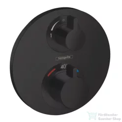   Hansgrohe Ecostat S falsík alatti termosztátos csaptelep, 2 fogyasztóhoz, matt fekete 15758670