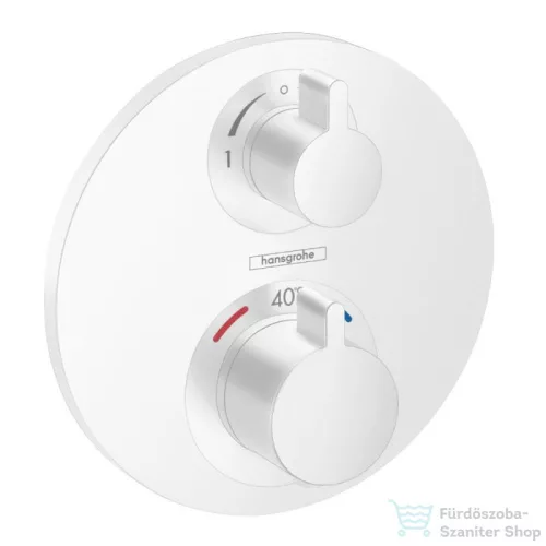 Hansgrohe Ecostat S falsík alatti termosztátos csaptelep, 2 fogyasztóhoz, matt fehér 15758700