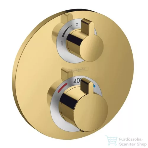Hansgrohe Ecostat S falsík alatti termosztátos csaptelep, 2 fogyasztóhoz, polírozott arany 15758990